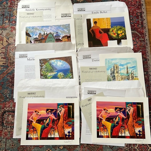 Art print bundle , Park West Gallery Seriolithograph
6 prints plus COA - Picture 1 of 7